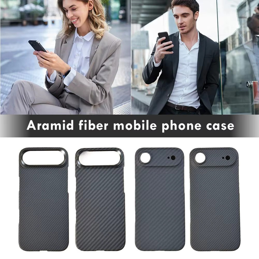 Business Schutzhülle aus Aramid Faser für iPhone 17Air mit starker Magnetfunktion in Schwarz - Bild 6