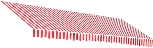 Furnicato Markisenbespannung aus Polyester in Rot und Weiß gestreift, Breite: 45 m, Höhe: 35 m - Bild 1