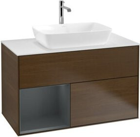 V&B Waschtischunterschrank Finion 100 in Weiß lackiert, B/T/H: 100 x 50,1 x 50,1 cm - Bild 1