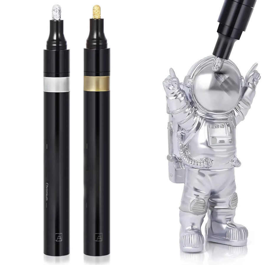 Kissbuty Chrom Spiegel Marker Silber 2mm Permanent Marker für DIY Kunst und Handwerk - Bild 7