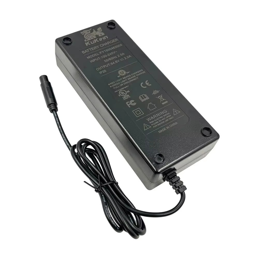 Kukirin Elektroroller Ladegerät 54,6V 2A in Schwarz für G2 Pro 2024 Version DGT 3-Loch passend für M4 Max T3 A1 Ersatzteile und Zubehör - Bild 1