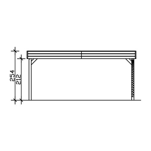 SKANHOLZ Carport Friesland Set 7 in Schiefergrau, B/T: 557 x 555 cm, Firsthöhe: 254 cm, lasiert - Bild 2