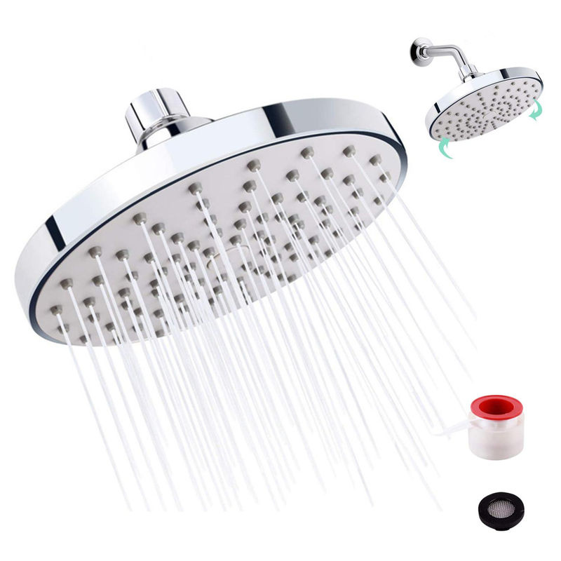 TOMTOP JMS Regen Duschkopf mit G1/2 Anschluss, Einstellbares Spray, Grau, Durchmesser: 15,24 cm - Bild 5