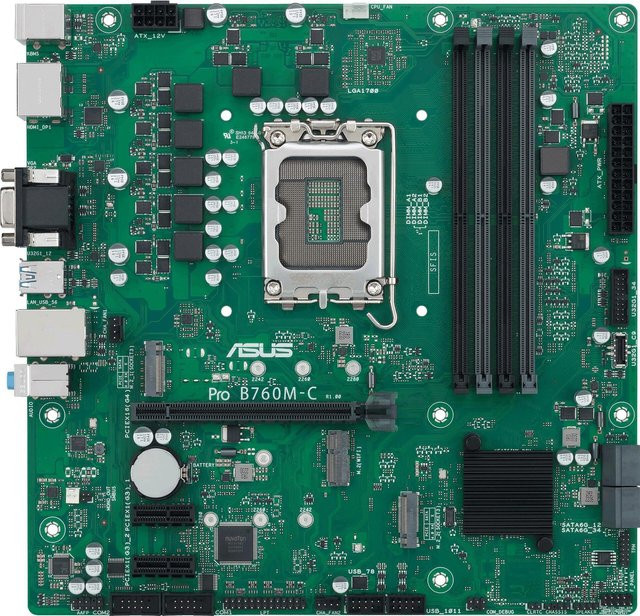 Asus PRO B760M-C-CSM Mainboard Micro-ATX LGA 1700 DDR5 - Bild 1