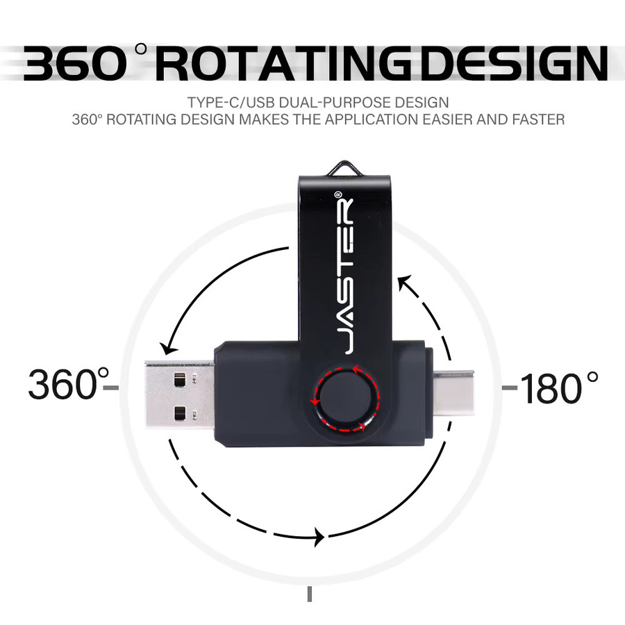 Jaster USB-C Flash-Laufwerk Typ C USB 3.0 Dual-Use Pen Drive für Computer und Handy - Bild 4