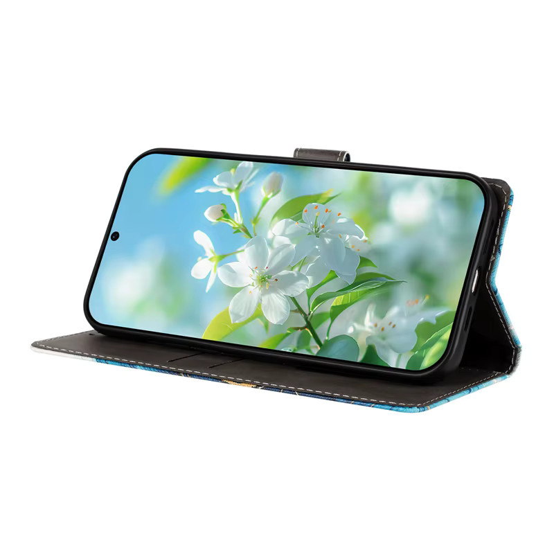Samsung Handyhülle mit Katten-Design als Brieftasche und Standfunktion in Grau für Galaxy A-Serie - Bild 3