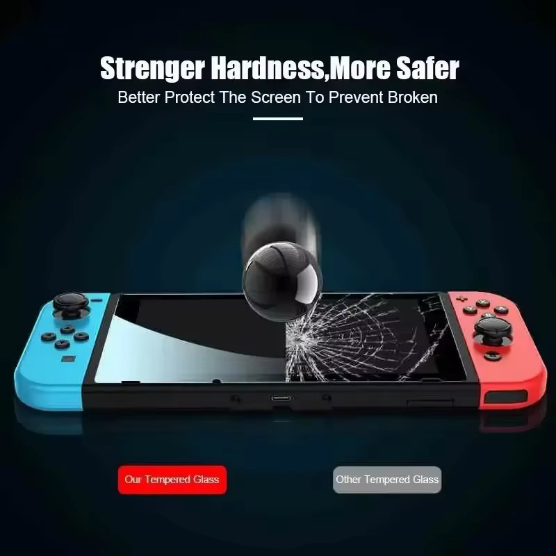 Nintendo Switch Displayschutzfolie aus gehärtetem Glas, transparent, passend für Switch 2, Switch Lite und Switch OLED, 1 oder 3 Stück - Bild 4