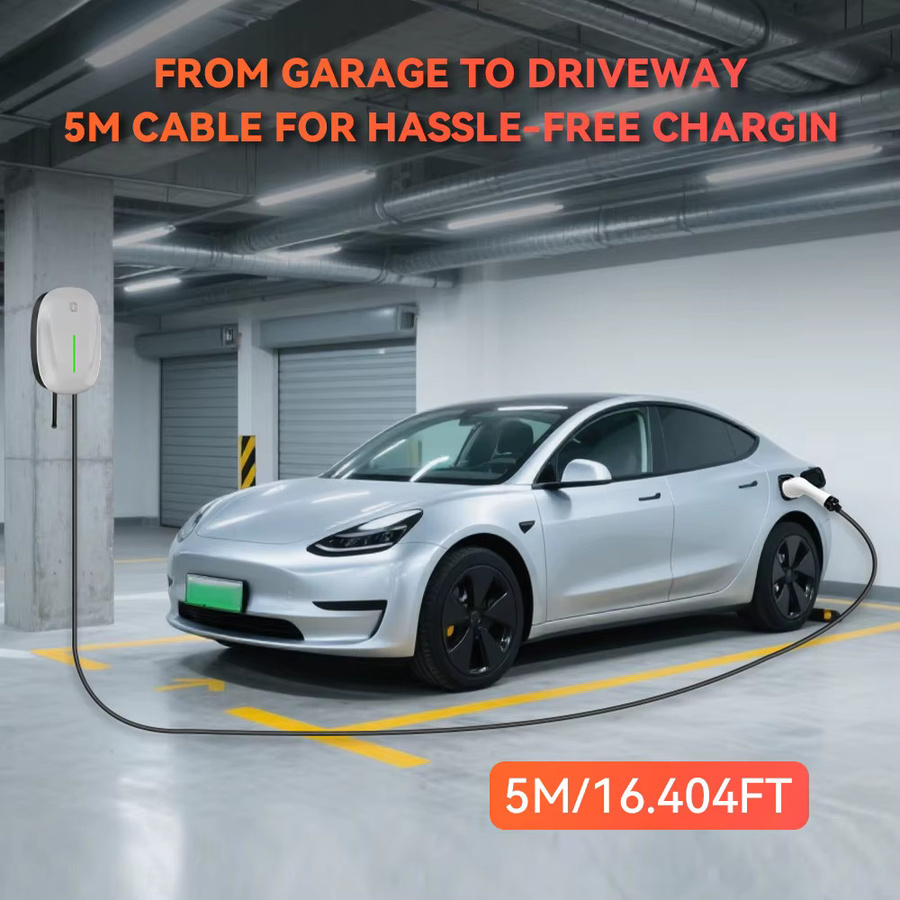JDMEX EV Ladestation 7KW 32A 1-Phase Typ1/GBT Wallbox mit 5m Kabel in Weiß - Bild 6