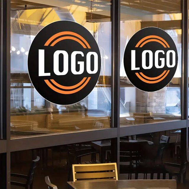 Personalisierter runder Aufkleber mit eigenem Logo wasserdicht für Fenster und Wände von Custom Image Shop Company - Bild 1
