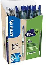 Pilot Bottle 2 Pen Ecoball Kugelschreiber Set mit blauer Tinte und Minen, 10 Stück plus 10 Minen, 0,4 mm Strichbreite - Bild 1