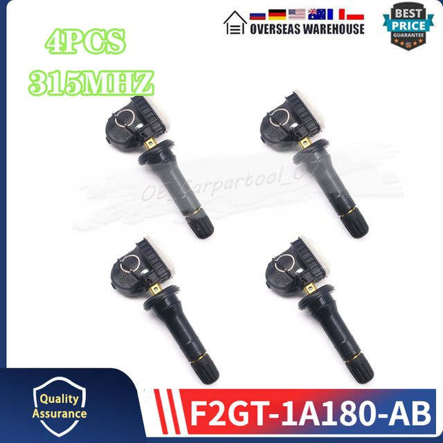 GANGLE 4er Set Auto Reifendruck Sensor TPMS 315MHz für Ford F-150 Edge Explorer Ecosport Mustang in Schwarz - Bild 1