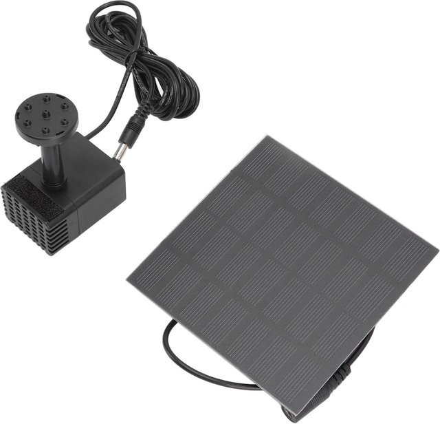 mfySpace DIY Solar-Wasserpumpen-Set in Schwarz mit 6 Düsen für Vogelbad, Garten und Aquarium - Bild 1