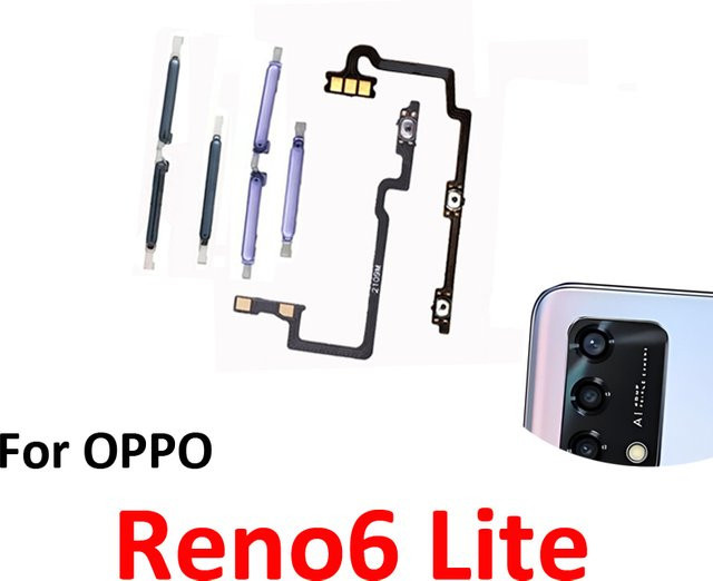 Oppo Reno6 Lite CPH2365 Ersatz Internes Flexkabel für Power- und Lautstärketaste in Schwarz Silber - Bild 1