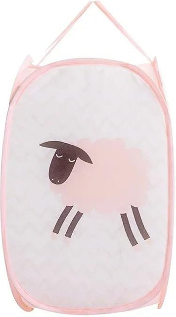 Faltbarer Wäschekorb XYNN aus Netzgewebe in Rosa, Aufbewahrungskorb für Kleidung und Spielzeug, B/T/H: 30,0 x 30,0 x 50,0 cm - Bild 1
