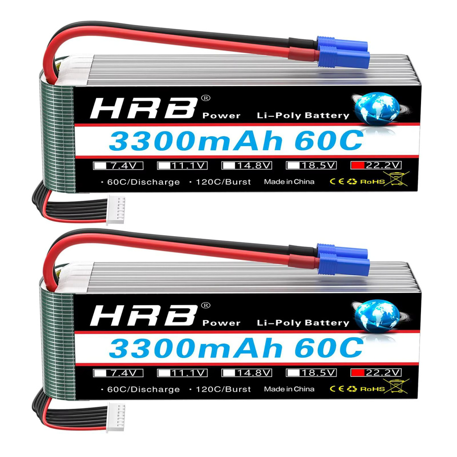 HRB LiPo Batterie 6S 22,2V 3000mAh 60C mit XT60 Stecker für FPV Drohnen, Flugzeuge und Boote - Bild 6