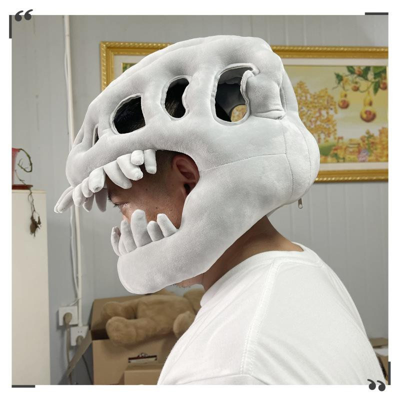 Yiran toy 1 Plüsch-Dinosaurier-Skelett-Kostüm Kopfschmuck mit Soundeffekten - Bild 4