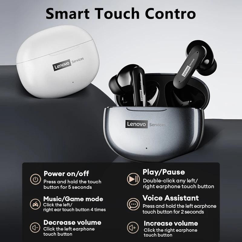 Lenovo LE202 Kabellose Bluetooth 6.0 In-Ear Kopfhörer mit AI-Geräuschunterdrückung und langer Akkulaufzeit in Weiß - Bild 6
