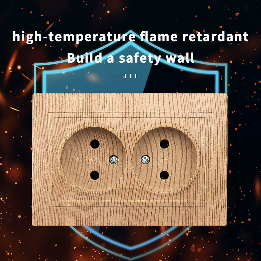 WESA Einbau-Steckdose aus lackiertem Kunststoff in Braun mit flammhemmenden Eigenschaften für EU-Standard-Stecker (250 V) - Bild 4