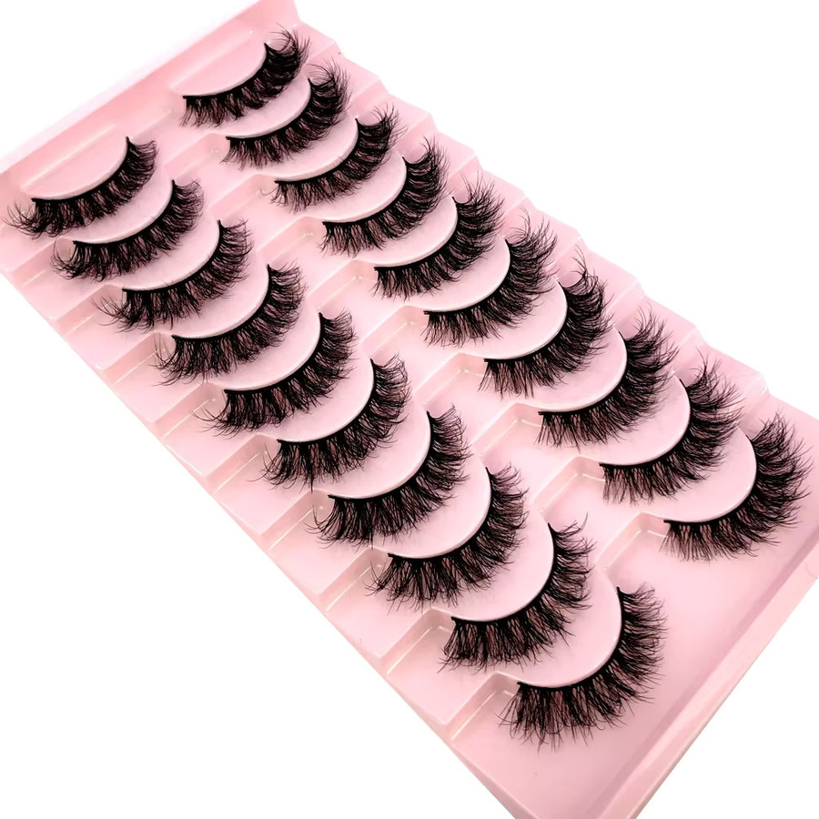 HBZGTLAD Künstliche Wimpern, 3D-Nerzwimpern, Black, 10 Paar, Unisex - Bild 3