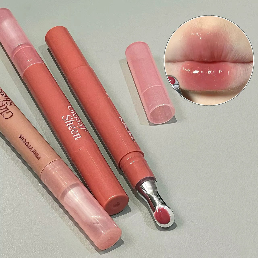 Pinkyfocus Serum-Lipgloss, klar, glänzend, Gel-Textur - Bild 2