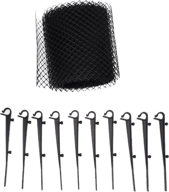 OutsideWorld Dachrinnenablaufschutz aus Kunststoff als Laub- und Schmutzschutzgitter in Schwarz - Bild 1