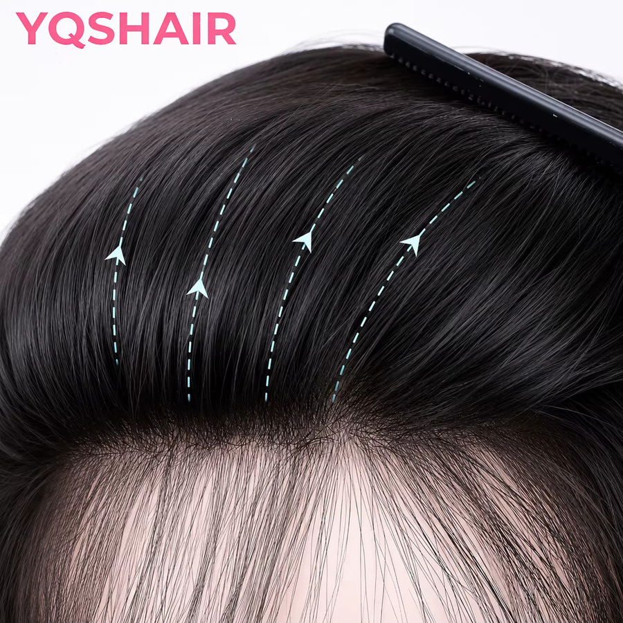 OIMG Full-Lace-Ponytail-Perücke, 100% Echthaar, Seidenbasis - Bild 2
