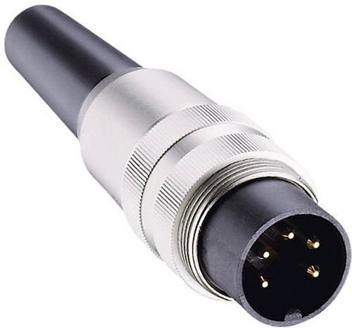 Lumberg SV 71 DIN-Rundsteckverbinder Stecker gerade, 7-polig, Silber - Bild 1