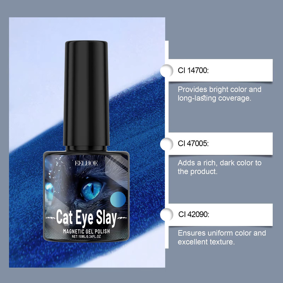 eelhoe Nagellack, blau-schwarz, schimmernd, Unisex - Bild 4