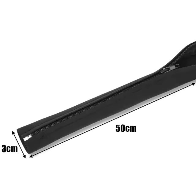 Schwarzer Kabel-Organizer mit Reißverschluss für TV und Computer, 50 cm Kabelhülse zum Schutz und zur Kabelführung - Bild 6