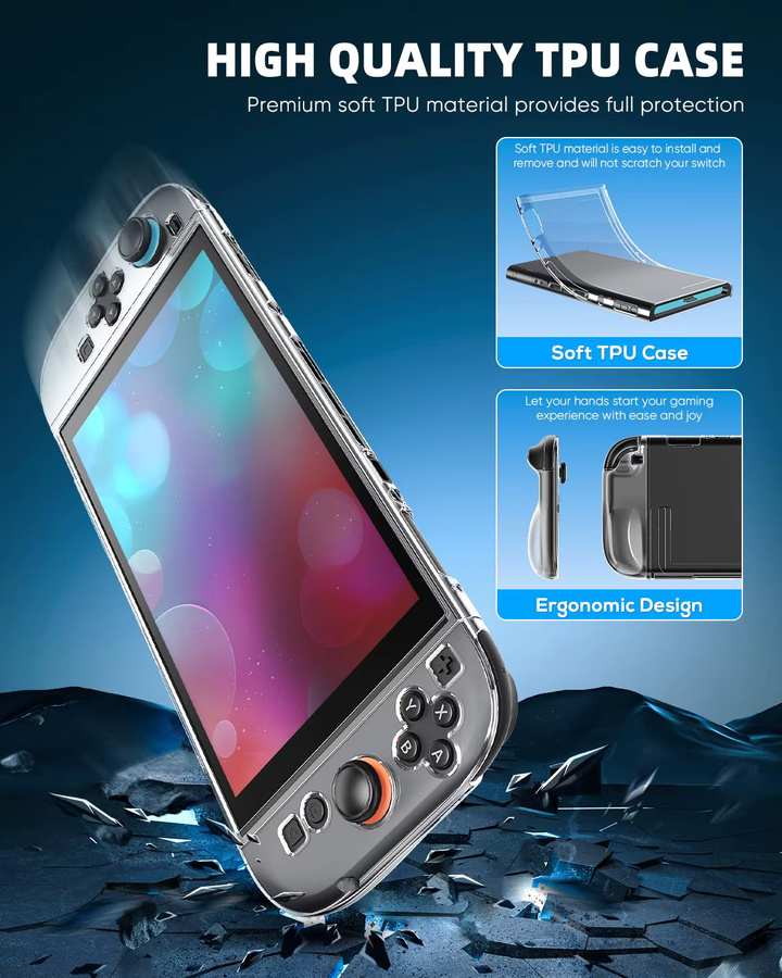 Transparente TPU-Softcase-Schutzhülle für deine Nintendo Switch 2 Spielekonsole in Crystal Clear - Bild 4