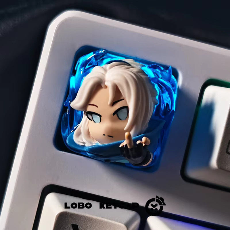Lobo Jett Keycap Valorant Lichtdurchlässige Harzguss Einzelne Keycap für mechanische Tastaturen Multicolour - Bild 2