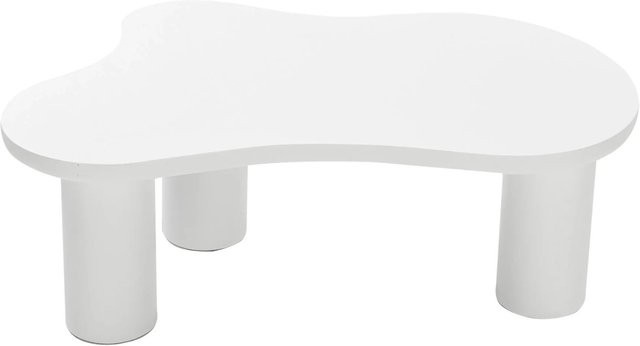 okwish Couchtisch in Wolkenform mit modernem Design, Weiß, B/T/H: 107 x 66 x 40 cm - Bild 1