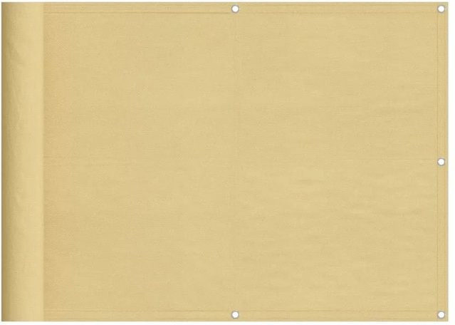 vidaXL Balkon Sichtschutz aus Polyester-Oxford in Sandfarben, Höhe: 75 cm, Breite: 300 cm - Bild 1