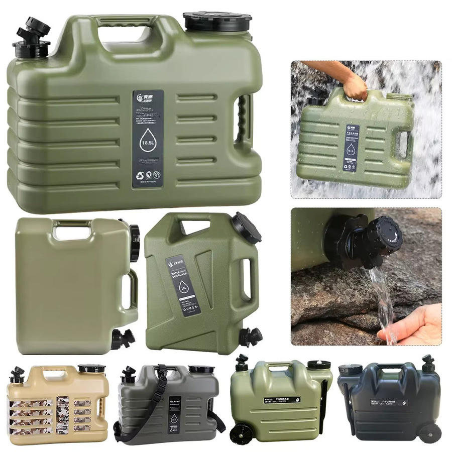 APWIKOGER Camping Wasserbehälter mit abnehmbarem Wasserhahn, Tragbarer Outdoor Wasser Eimer für Picknick und Camping, 18-28L Kapazität - Bild 4