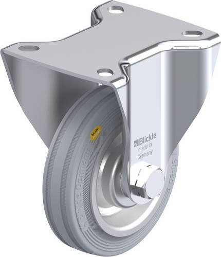 Blickle Bockrolle BK-RD 100R-1-VLI in Grau mit Stahlgehäuse, Rad-Durchmesser: 100 mm, Tragfähigkeit: 100 kg - Bild 1