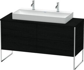Duravit XSquare Waschtischunterschrank in Schwarz, stehend, Breite: 140 cm, Tiefe: 54,8 cm, Höhe: 77,8 cm - Bild 1