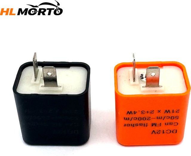 HLMORTO Motorrad LED Blink Relais 12V 2Pin mit einstellbarer Frequenz in Schwarz Universal - Bild 1