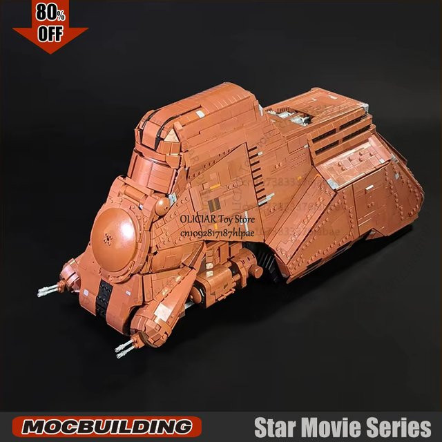 MOCBUILDING Star Wars MTT MOC Raumschiff Bausteine Set, Troop Carrier Modell aus Kunststoff in Orange - Bild 1