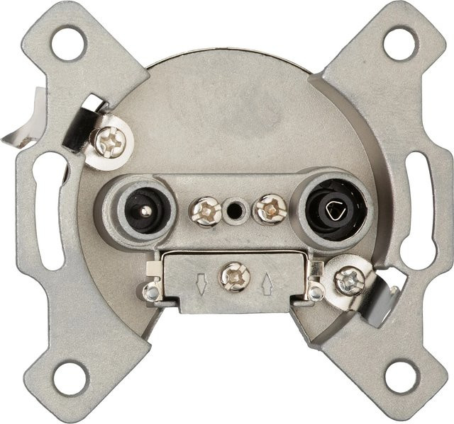 OBI TV Antennendose in Silber für den Unterputz Einbau - Bild 1