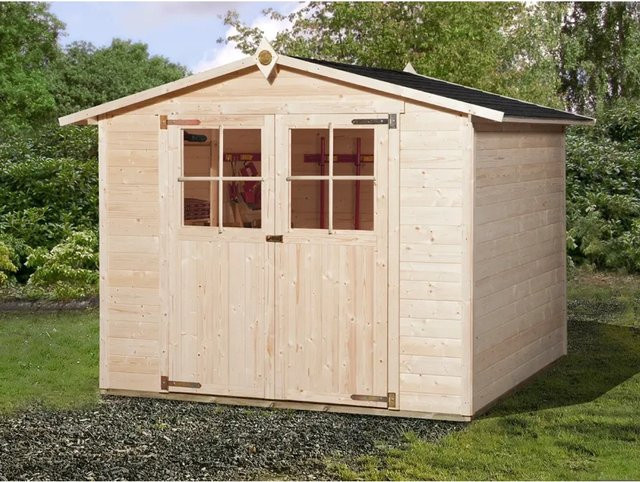 Weka Holz-Gartenhaus Parma mit Satteldach in Braun, B/T: 254 x 170 cm - Bild 1