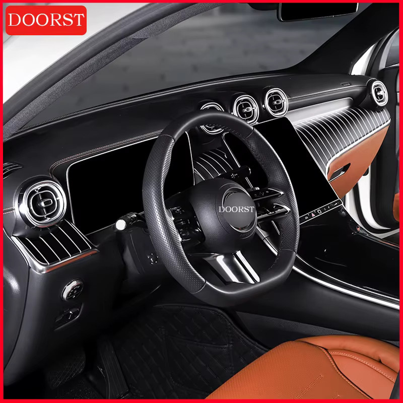 Mittelkonsole mit vertikalen Streifen für Mercedes Benz C-Klasse W206 C200 C220 in Schwarz als Instrumentenpanel Innenraum Zubehör - Bild 3