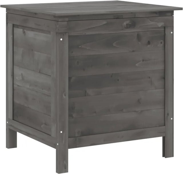 vidaXL Gartentruhe aus Massivholz Tanne in Anthrazit, B/T/H: 50 x 49 x 56,5 cm - Bild 1