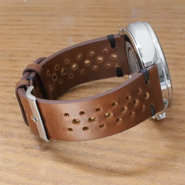 onthelevel Uhrenarmband Leder, Vintage, kaffeebraun, Herren - Bild 1