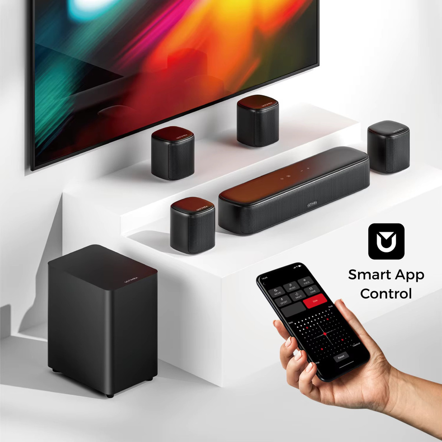 ULTIMEA 7.1-Kanal Soundbar-System in Schwarz mit 4 Surround-Lautsprechern und App-Steuerung für dein Heimkino-Erlebnis - Bild 4