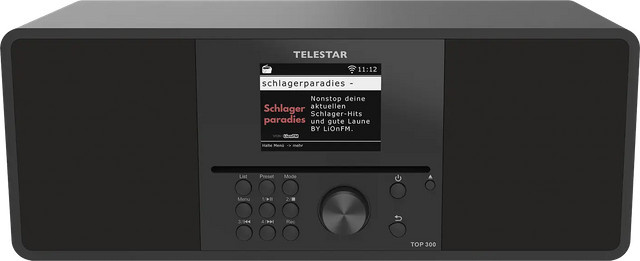 Telestar TOP 300 Internetradio in Schwarz mit DAB+, UKW, CD, Bluetooth, WLAN und USB - Bild 2