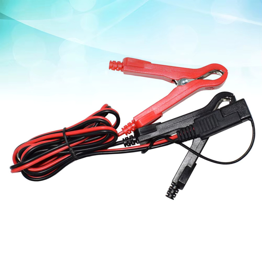 Motorrad SAE zu Krokodilklemmen Adapterkabel 12V 10A 18AWG Ladekabel in Rot, Länge: 100 cm - Bild 2