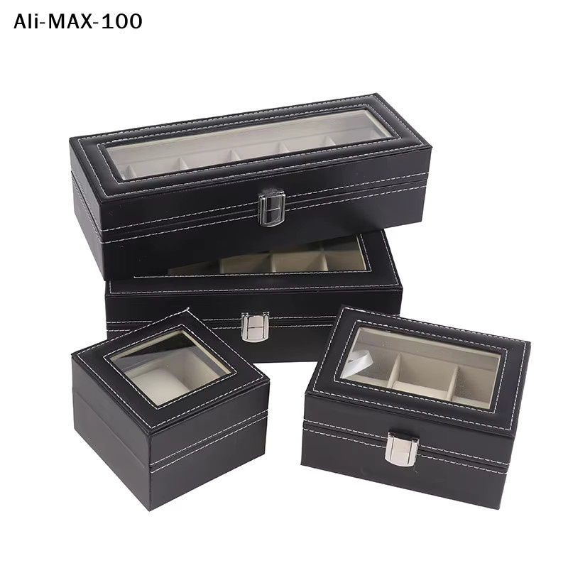 AyS Uhrenbox, Schwarz, Glasdeckel, Herren und Damen - Bild 2