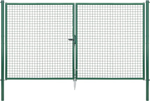 Alberts Doppeltor für Maschendraht- und Fix-Clip Pro-Zäune, Grün, B: 300 cm, H: 175 cm - Bild 1