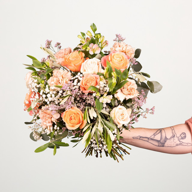 Apricot Aura Rosen Bouquet orange - Bild 1