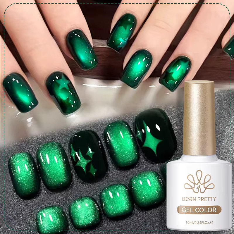 BORN PRETTY Augen-Gel-Nagellack, grüner Smaragd, 10 ml - Bild 6